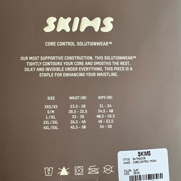 SKIMS 2X Core Control Thong - Clay - Picture 5 of 5